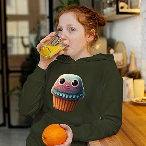 Muffin Kids 'spužva Fleece Hoodie - Zombi Cupcake Kids' Hoodie - Grafički kapuljač za djecu