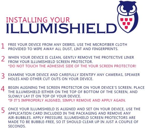 Illumishield zaštitnik ekrana kompatibilan sa BlackBerry Curve 9380 Clear HD štitom protiv mjehurića i pet filmom