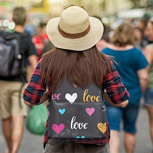 VBFOFBV ruksak za žene Daypack Backpad backpad putničke casual torba, Valentinovo srce vole doodle