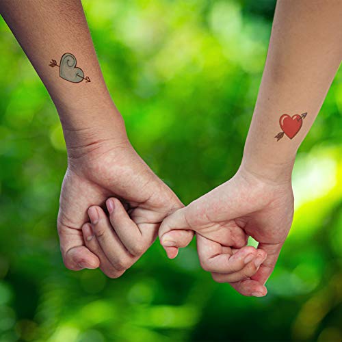 Nuobesty 10 listova Valentines Day Privremene tetovaže Ljubav tetovaže Naljepnice Tetovaže Tetovaže naljepnice
