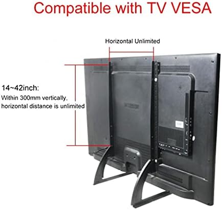 Miss Z Black Metal Steel TV nosač za 14-42inch Stan LED LCD ekrana za televizor za radnu površinu TABELA TOPLJENI TAKT STANDER TV ZIDNI ZIDNI NASTAVNI