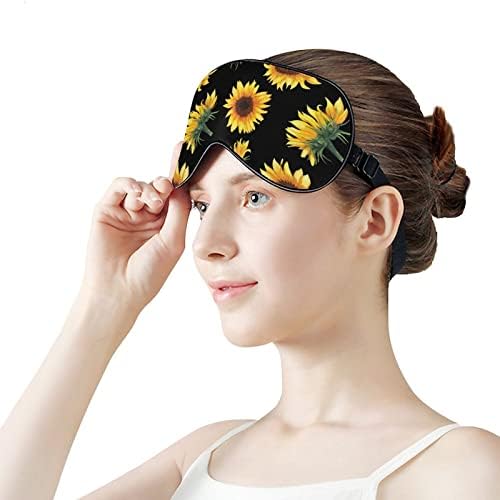 Suncokretorni uzorakSleep maskira pokrov za oči s podesivim noćnim kaišem za žene za žene muškarci joga putuju
