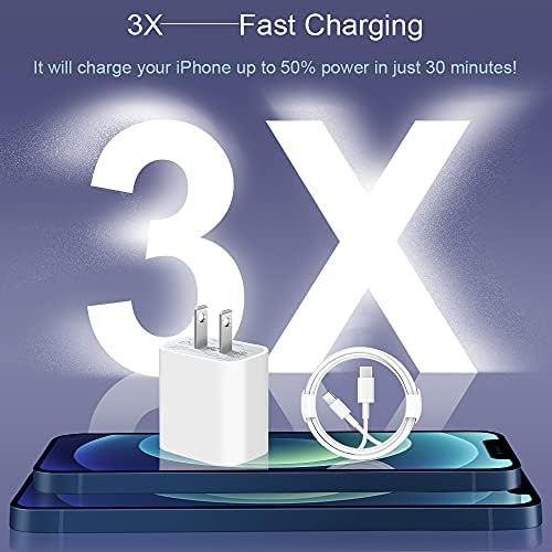 iPhone 14 13 12 11 Super Fast Charger【Apple MFi Certified】 cargador 20w brzi USB C zidni blok punjača