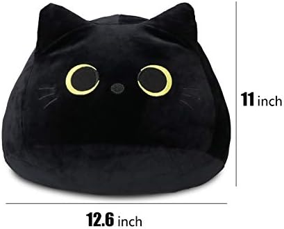 Plišana igračka Crna mačka, jastuk za plišane igračke, kreativni jastuk u obliku mačaka, simpatična mačka plišana igračka poklon za djevojku djevojku djevojku