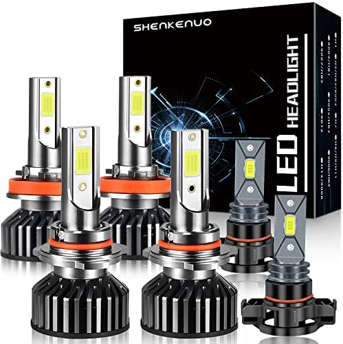 SHENKENUO Fit Za GMC SIERRA 1500 2500 9005+H11 LED sijalice za duga / kratka svjetla + 5202/ps24w LED