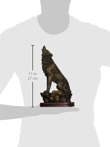 Kraduj SS-UG-PY-4753 Bronzed Bojanje Howling Wolf Kolekcionarska ukrasna figurica statua