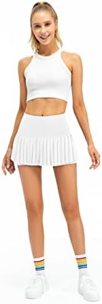 XNMAYA ženska Plisirana teniska suknja visokog struka Golf Atletski Skort Mini suknje sa šorc džepovima