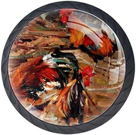 Idealiy Western Roosters Painting ladica vuče ručke ormar toaletni sto komoda komoda ručka