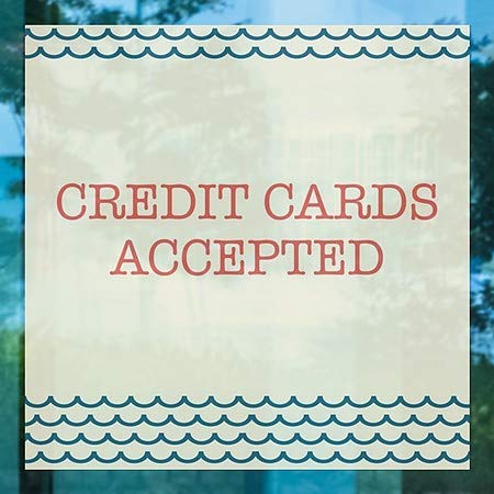 CGsignLab | Kreditne kartice prihvaćene - nainačajni val Cling Cling | 24 x24