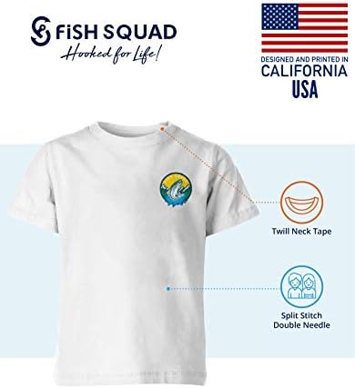 Riba Squad grafički Tees za djecu-mladi kratki rukav ribolov Tee majice za dječake & amp; djevojke-Unisex-Durable Print dizajn