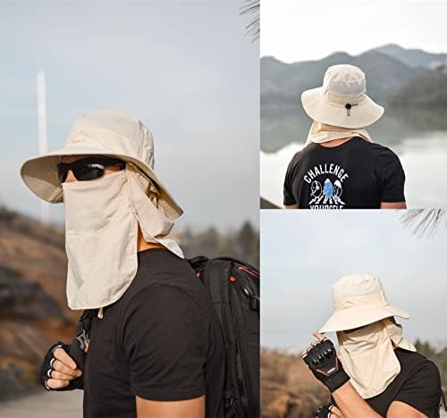 Kwubie Ribolovni šešir, šešir za zaštitu od sunca, vanjski široki rub šešir, UV zaštita Boonie