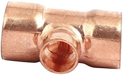 X-dree 22mmx12.7mm Klima uređaj Copper Tee Zglobovi za odvojene cijevi 2pcs (22mmx12.7mm Aire AcOndicionado Conere de Tubu de Sepación de Junta en T de Cobre 2pcs