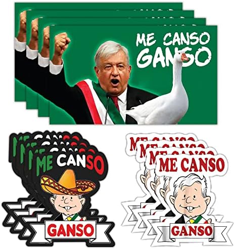 Me Canso Ganso Amlo Lopez Obrador Amlito Presidente Naljepnice 12 Pack