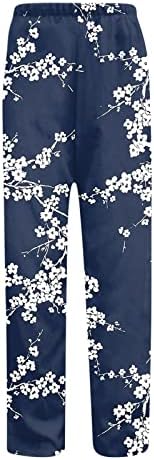 Miashui labave pantalone za žene elastični struk Casual ženske pantalone sa džepovima Ležerne ženske