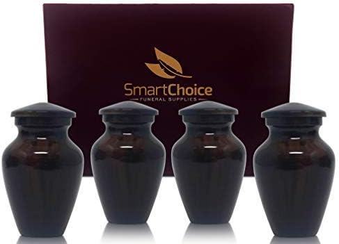 Set od 4 urne za kremaciju SmartChoice Keepsake za ljudski pepeo-ručno izrađene pogrebne Memorijalne