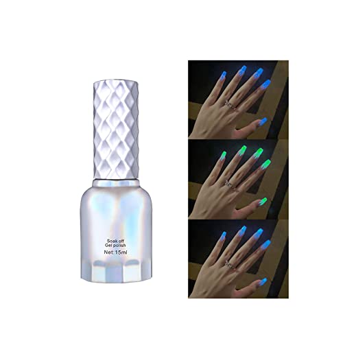 Fluorescentni lak za nokte, svjetleći UV Gel lak u neonskoj boji fluorescentni sjajni efekat sjaja UV Gel lak, potopite dugotrajni Gel lak, Nail Art Diy manikir poklon za žene djevojke
