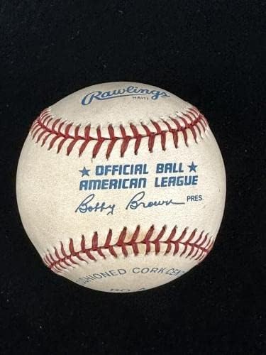 Jose Canseco A's Vintage potpisao službeni Al Bobby smeđi bejzbol w / hologram - autogramirani bejzbol