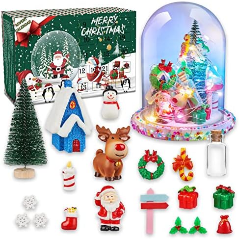OUTERFAN your Own Christmas Night Light Advent Calendar 2022 DIY stolni Mini Božićni ukrasi Decor Arts Crafts