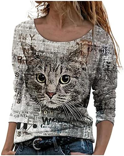 Ženska Lounge bluza ljetna jesenska Odjeća Dugi rukav pamučna posada vrat grafički gornji Tshirt za djevojčice