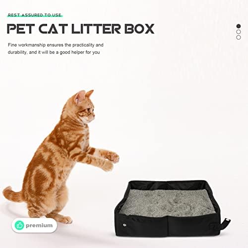 Ipetboom Samočisteća kutija za smeće za mačke sklopiva kutija za smeće za mačke, 1 kom putna