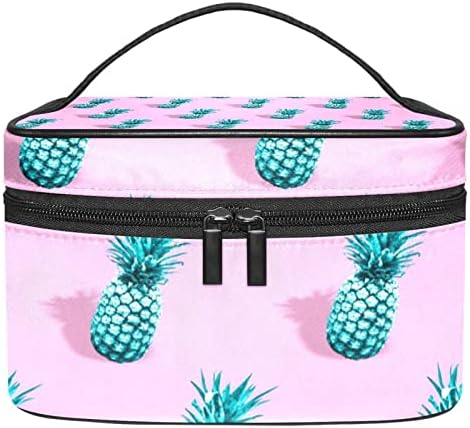 Yoyoamoy Travelna torba sa odjeljkom, ananasom Pink uzorak velika kozmetička futrola personalizirana