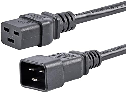 Starch.com 6ft Extension Cord, IEC 320 C19 do IEC 320 C20 Crna produžna kabla, 15A 250V, 14AWG, Heavy Mjerač produžetka kabela, TEAGE AC kabel za napajanje, UL naveden