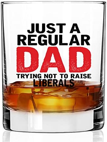 Patriots Cave - Samo običan Tata pokušava da ne podigne liberali Whisky Glass / Dan očeva poklon / Whisky degustacija Republikanci poklon / pokloni za tatu / staromodan Whisky naočare-Set 2