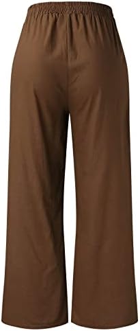 Joggers za žene Ženske ležerne čvrste hlače Elastične struke udobne pantalone s džepovima