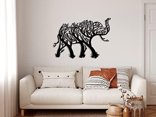Dekadaron slonova metalna zidna umjetnost, slonovi pokloni, slon metalni zidni dekor, kućni uredski