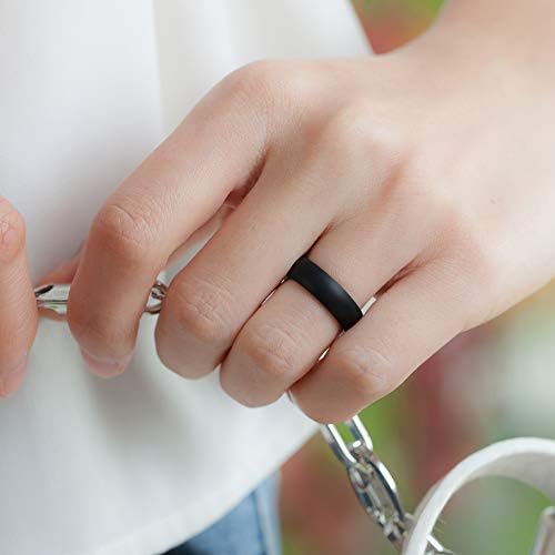 ThunderFit ženski Silikonski vjenčani prsten - gumena vjenčana traka-širine 5,5 mm, debljine 2 mm