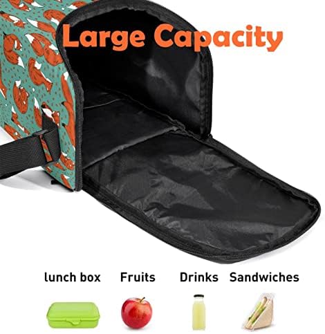 Lagana velika torba za ručak slatka lisice šumske životinje uzorak višekratna kutija za ručak za žene i muškarce