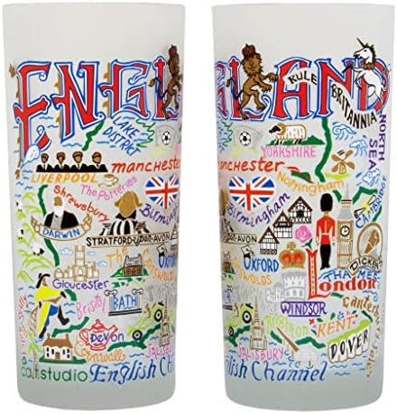 Catstudio Engleska čaša za piće | umjetnička djela inspirisana geografijom štampana na mat šoljici