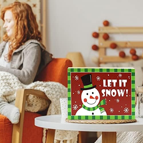 Božićni drveni pravokutni ukrasi Božićni snjegović Domaći ukrasi zanatlije zanatlije za starije mamice rođendan