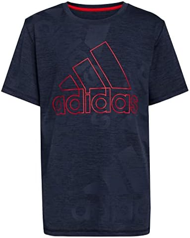 Adidas Boys 'Wigy-Wicking atletska majica Allover Bos kratki rukav Tee