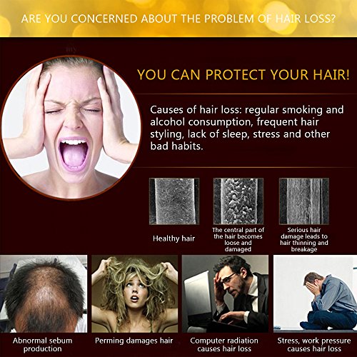 5 x 20ml Andrea Hair Growth Essence Hair Loss Stop Proizvodi za brzi rast kose Regrow scalp tretmani Ginger Genseng Raise gusta tečnost za kosu za oštećenu kosu poboljšajte vaše cjelokupno stanje kose