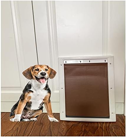 Srednje zamjenska Zaklopka za pseća vrata 2kom kožna ploča za vrata za pse-kompatibilna sa PetSafe Freedom Doggie vratima PAC11-11038, mjere 8 1/4 x 12 1/4 - preklop za vrata za pse