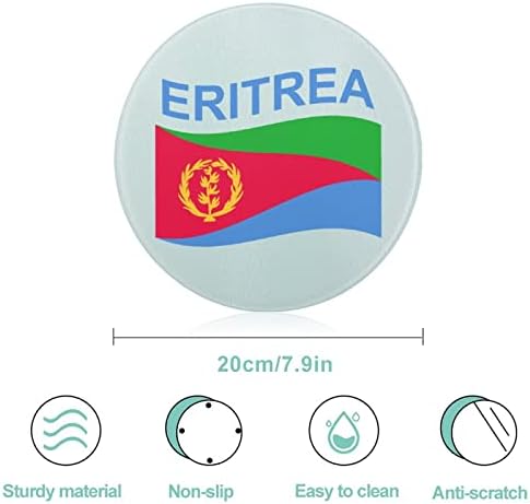 Zastava Eritreje staklena ploča za rezanje okrugla kuhinja dekorativni blokovi za sečenje prostire ladicu za hranu za muškarce i žene