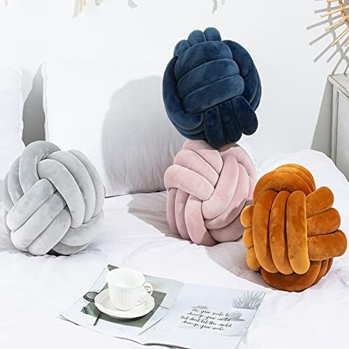 Jemsia Knot Pillow Ball Pillow Knot, mekani kućni dekorativni jastuci, ručno rađeni okrugli jastuk sa čvorovima