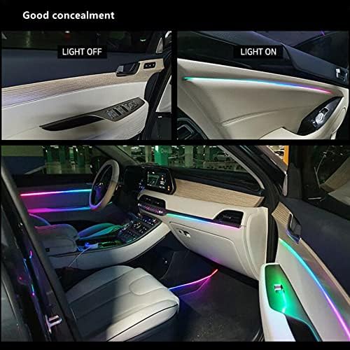 Unutrašnjost automobila led Ambijentalna rasvjeta, Symphony RGB auto LED traka, 6 u 1 sa 204 inča akrilnih