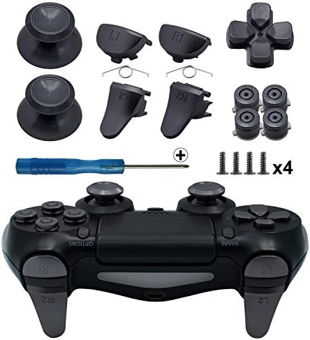 Tomsin Metal Tasteri za PS4 Slim / PS4 Pro kontroler, aluminijski metalni palčići Analogni Grip tipke & D-Pad & L1 R1 L2 R2 okidač za PS4 kontroler Gen 2