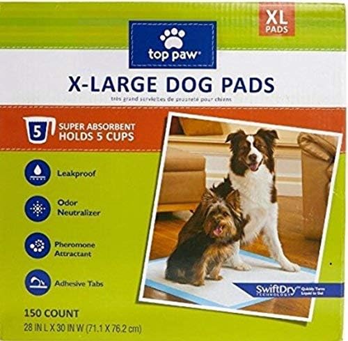 Top Paw Dog izuzetno veliki jastučići za obuku štenaca, zatvoreni psi ili stan za život, ili psi sa