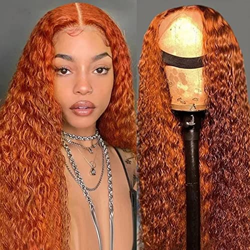 BuLaDou đumbir narandžasta čipka prednje perike ljudska kosa Jerry kovrčave perike za crne žene prirodna