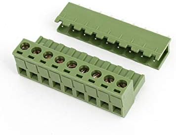Novi LON0167 3 kom 300V 10a 7p igle PCB Screw Terminal block konektor 5.08 mm Pitch Vojske zelene (3 Stücke
