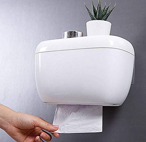 FXZZA toaletni nosač papira, čista boja začela za koliju WC Zidni nosač za toaletni papir Nema bušenja za kupaonicu Kuhinja Hotel-bijela