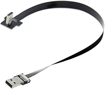 Chenyang CY-Type-a USB 2.0 muški za tip-c USB-C muški lijevi desni kut 90 stupnjeva Slim FPC kabel 100cm za FPV i disk i telefon