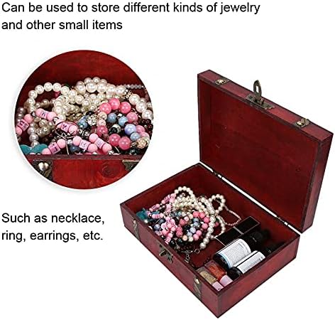 Zzyinh an207 retro nakit za skladištenje vintage naušnice ogrlica organizator slučaj desktop