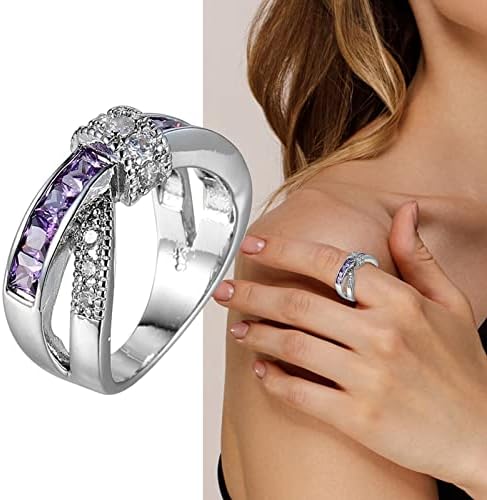 2023 NOVI MULTICOLOR ZIRCON Ornament prsten za vjenčanje ženske ukrase ručne zabave Prsten Full