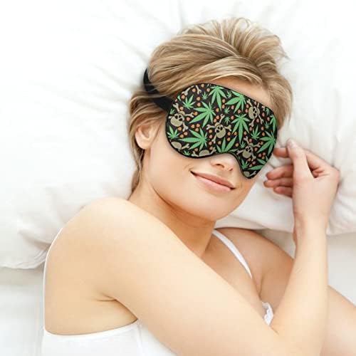 Skubana korova maska ​​za spavanje mekana maska ​​za oči Poklopac efektivnog zasjenjenja sa elastičnim podesivim