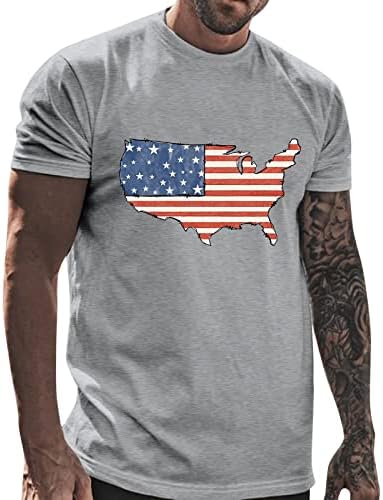XXBR muške majice za neovisnost kratkih rukava, mens 4. jula Američki zastava na vrhu Ležerne prilike zapisane kratke majice plava plairana majica Crna majica s kratkim rukavima