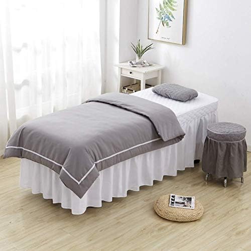 ZHUAN Setovi tablica za masažu tabela za masažu Spa pokrivač za krevet jednobojne Premium Beauty posteljine za lice sa rupom za odmor za lice-b 60x180cm